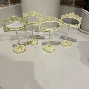 Elegant Cream Decorative Place Card Holders